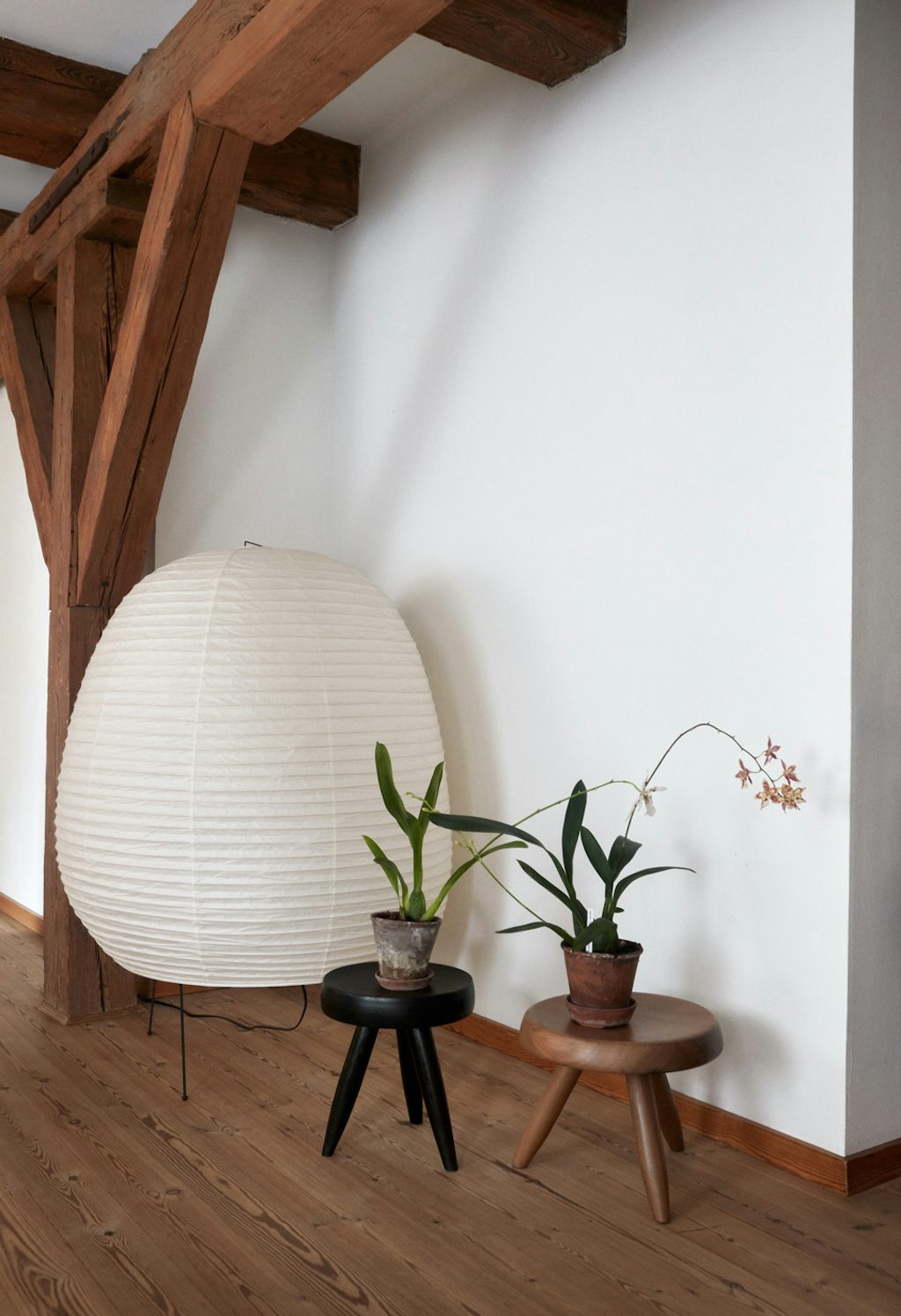De rijstpapierlampen in huis zijn van de Japanse ontwerper Isamu Noguchi Isamu Noguchi rice paper lamp rijstpapier
