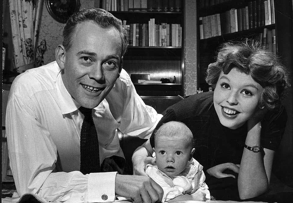 Tore Wretman och skådespelerskan Meg Westergren med sonen Fredrik.