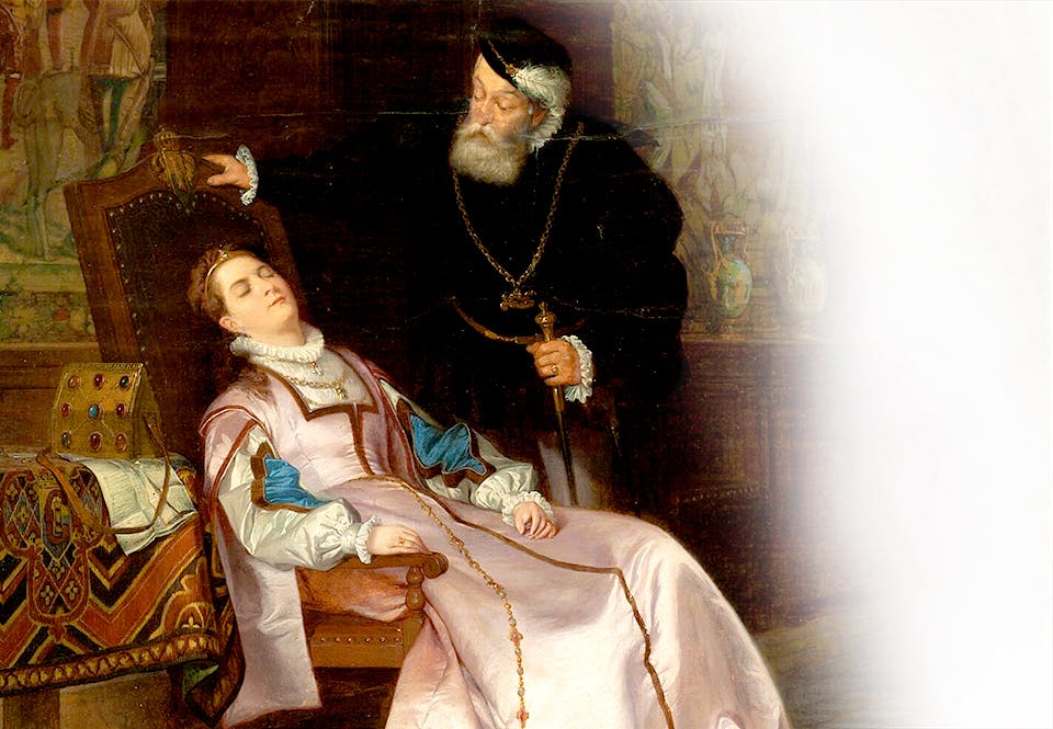 Gustav Vasa med sin tredje hustru, Katarina Stenbock