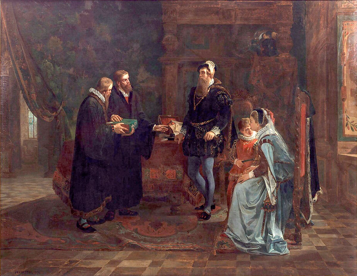 Gustav Vasa med fru och barn