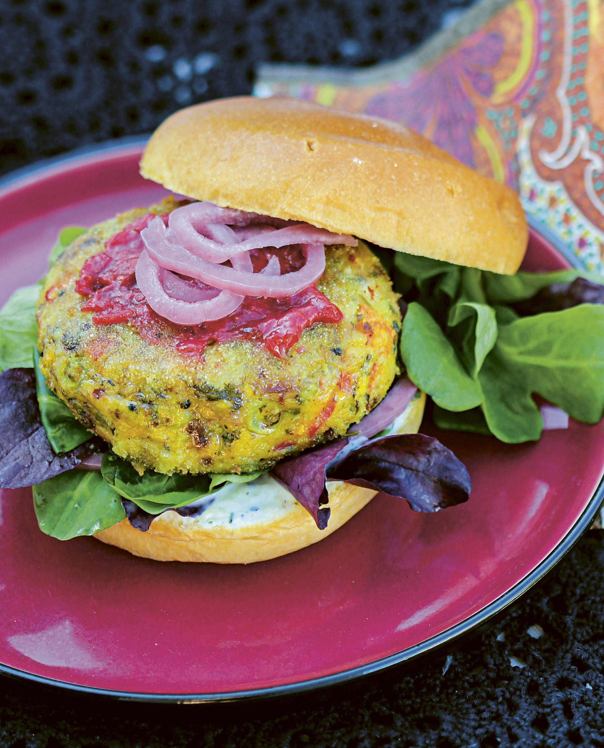 Vegetarburger Sabji tikkiburger