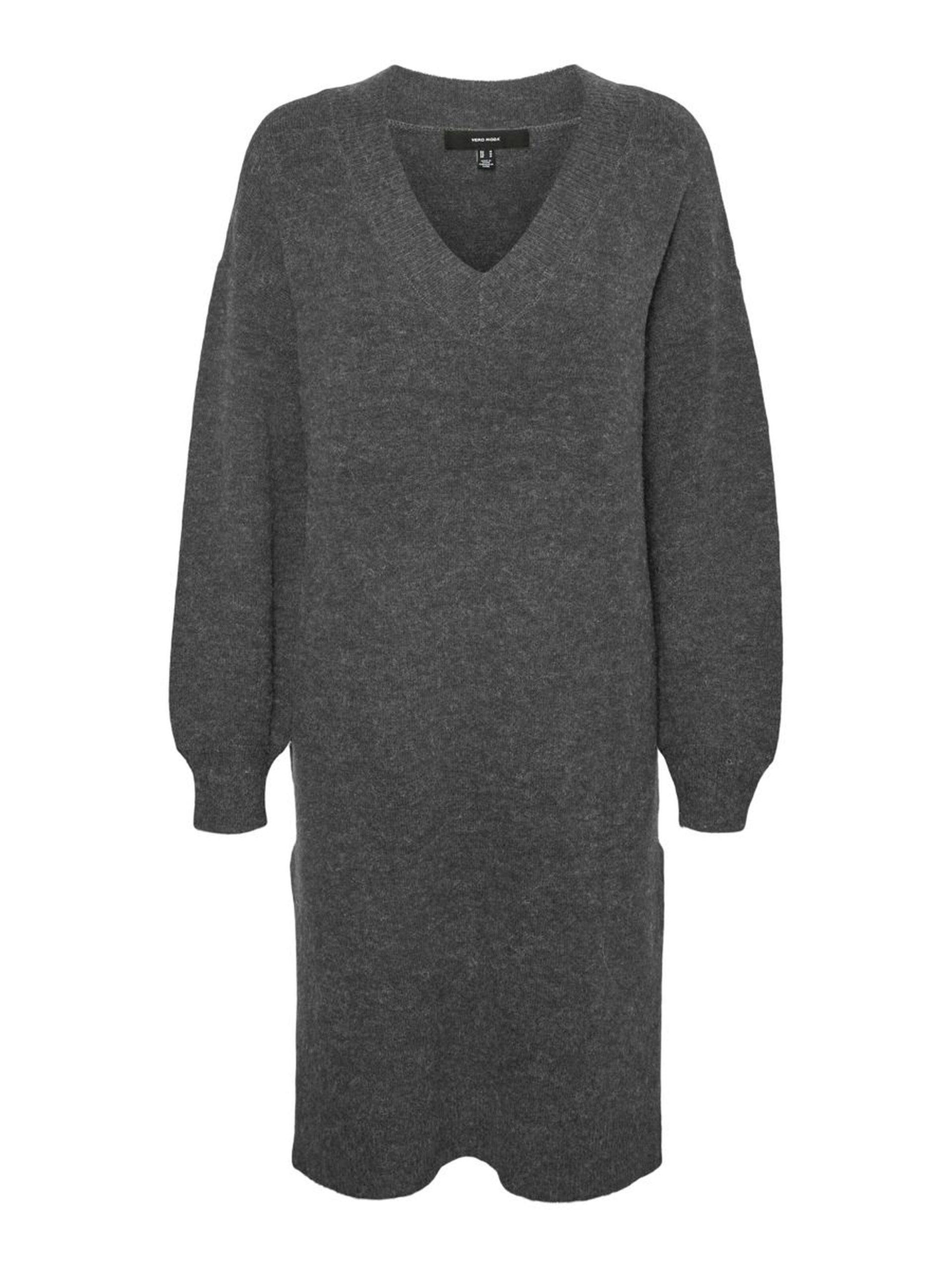 10253183 darkgreymelange 001 productlarge Ballongermer strikkekjole Vero Moda