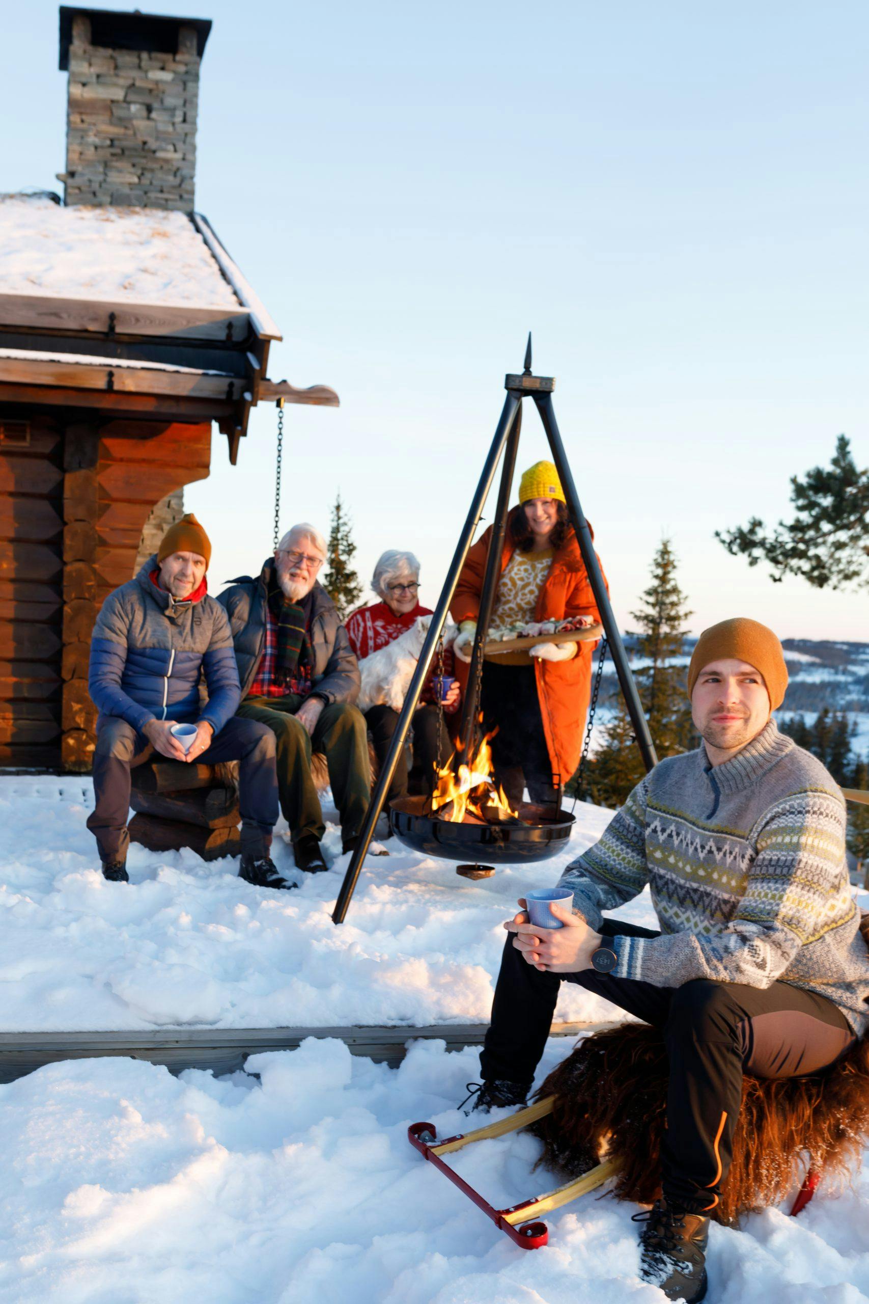 Familien som eier hytta i Valdres