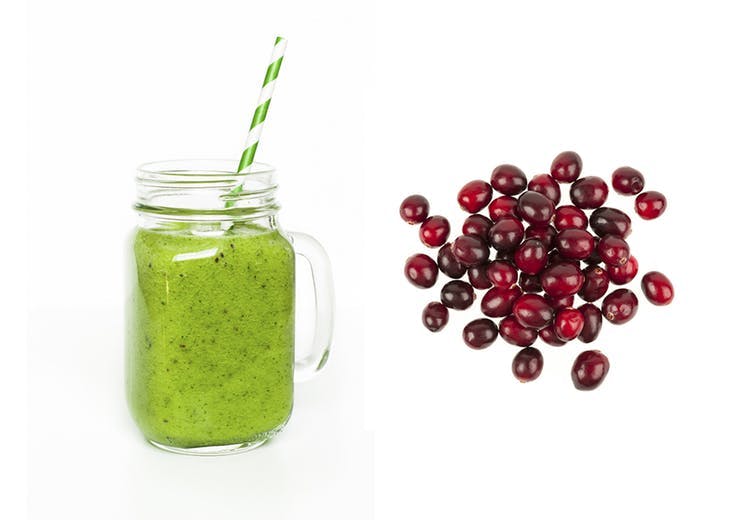 Grønn smoothie med tranebær