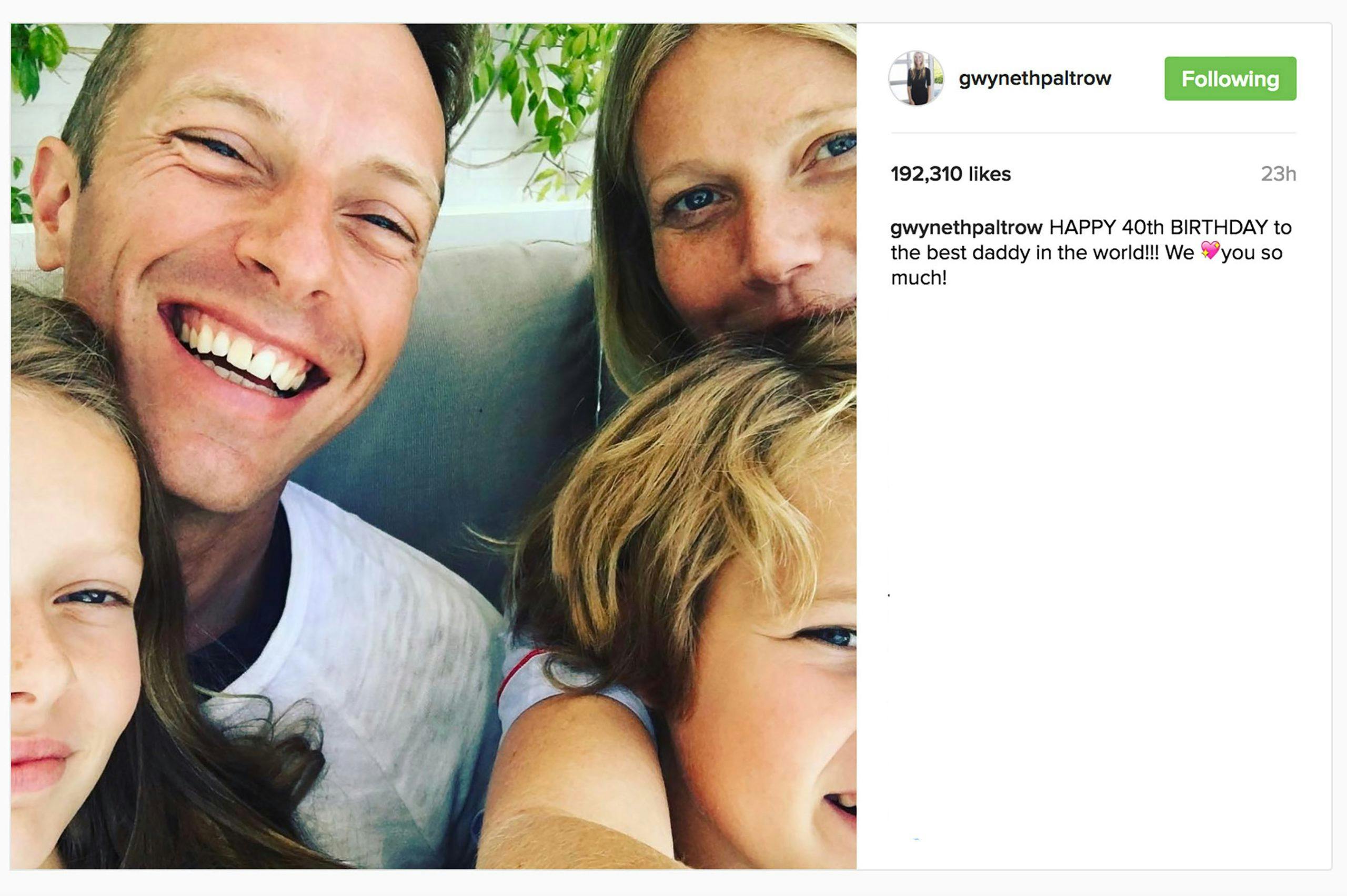Lykkelig skilt: Chris Martin og Gwyneth Paltrow skilt