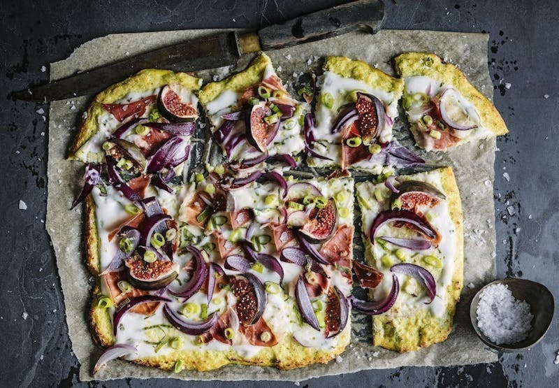 Blomkål pizza eneklt og raskt