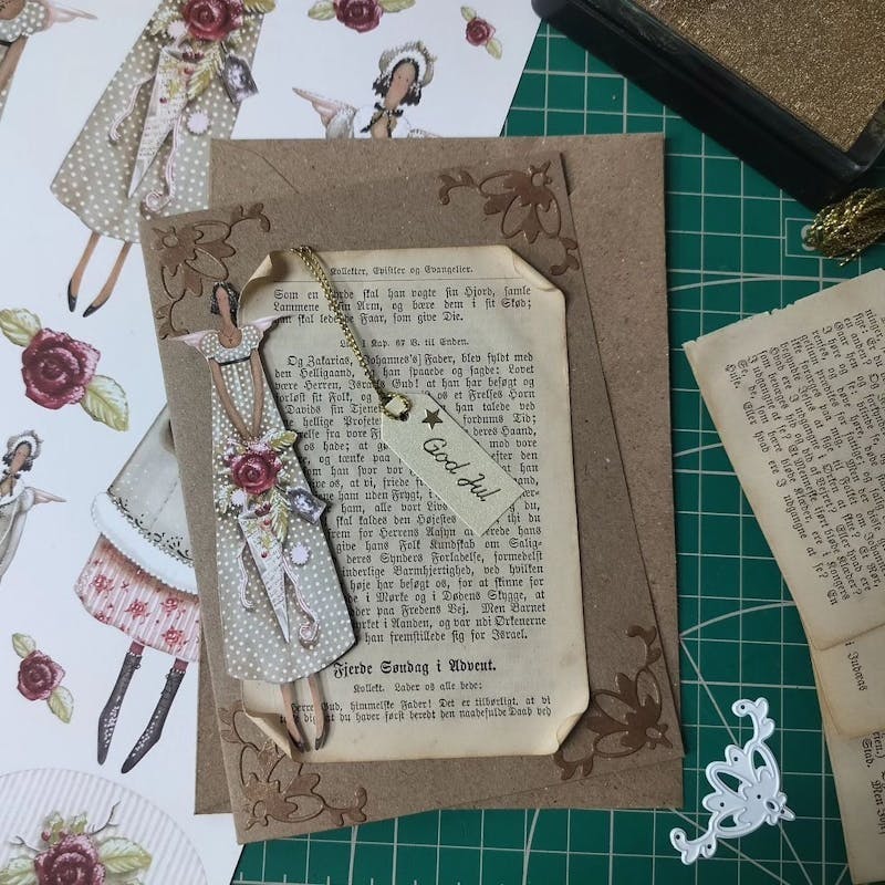 Håndlaget julekort ide Håndlaget julekort ide