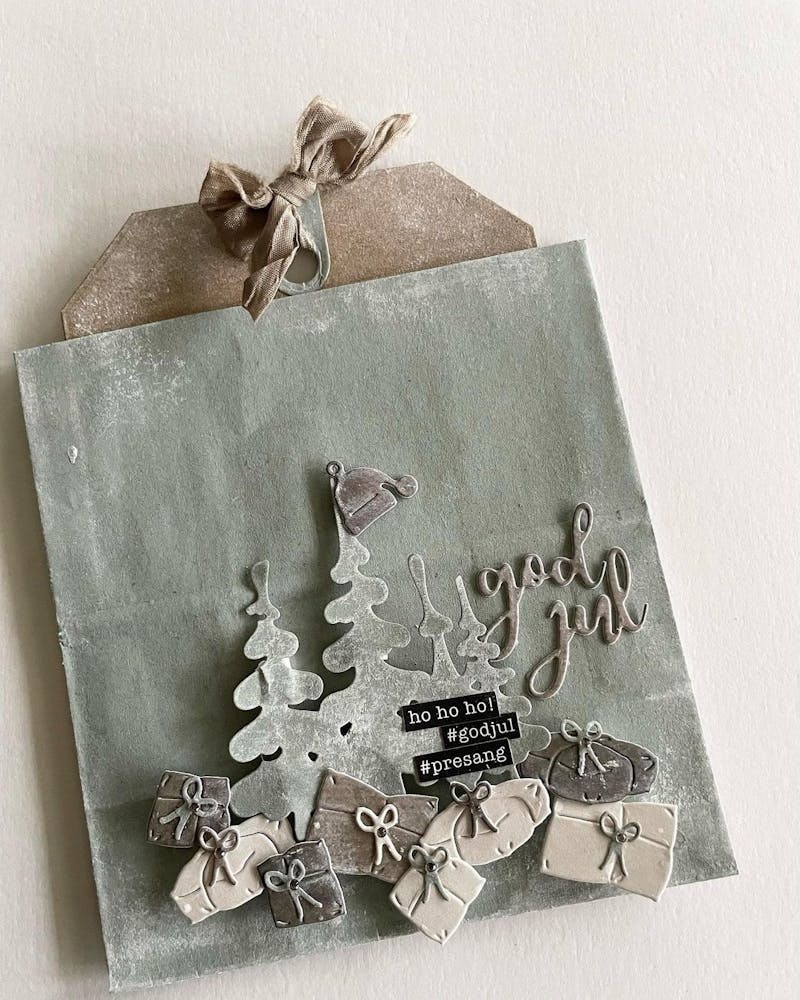 Julekort idee grønn Julekort idee grønn