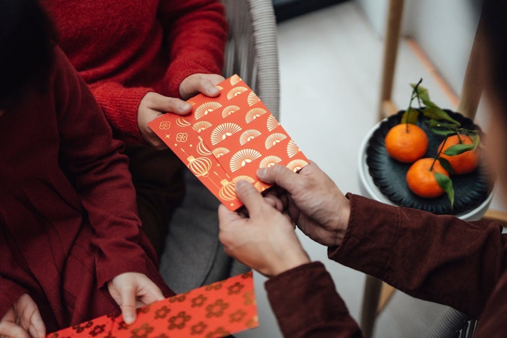 Kinesisk-nyttår-roede konvolutter