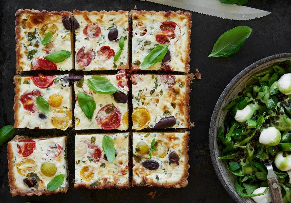 Tomatpai med ricotta