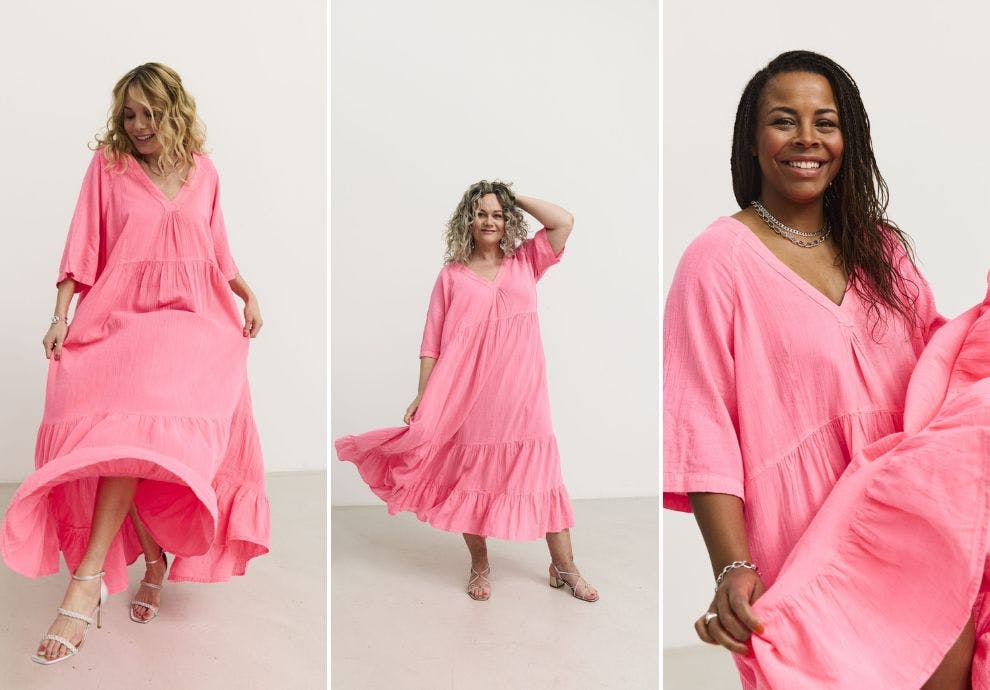 En kjole på forskjellige størrelser