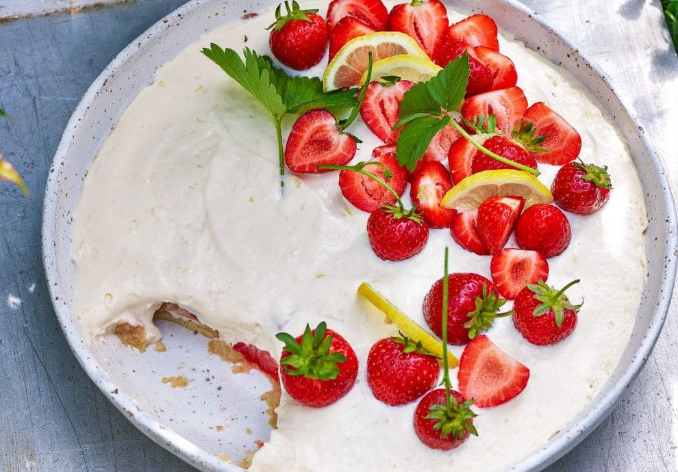 Jordbær og limoncello tiramisu