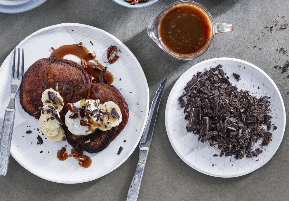 Banoffee-sjokoladepannekaker