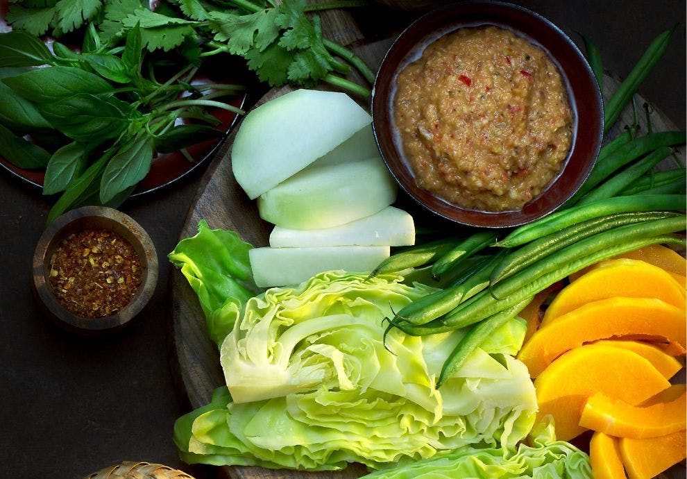 Nam prick med grønnsaker