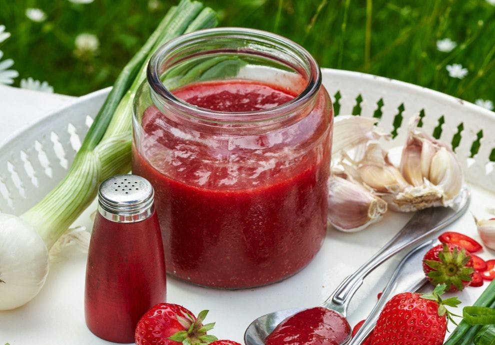 Oppskrift på jordbær ketchup