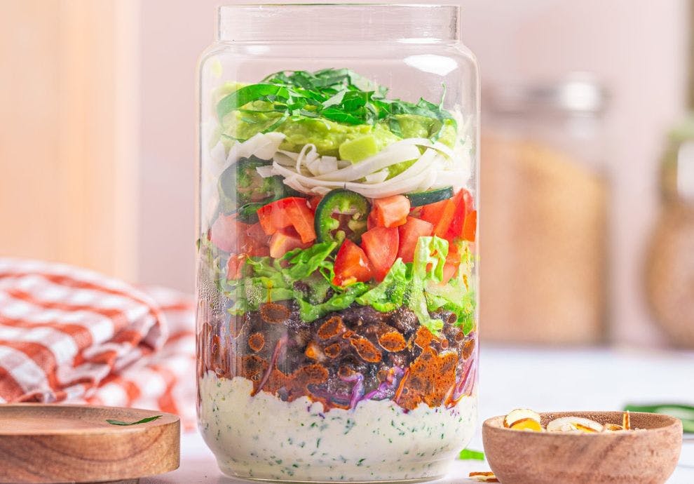 Oppskrift på tacosalat på glass