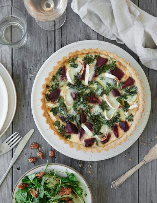 Chevre og rødbete pai Chevre og rødbete pai