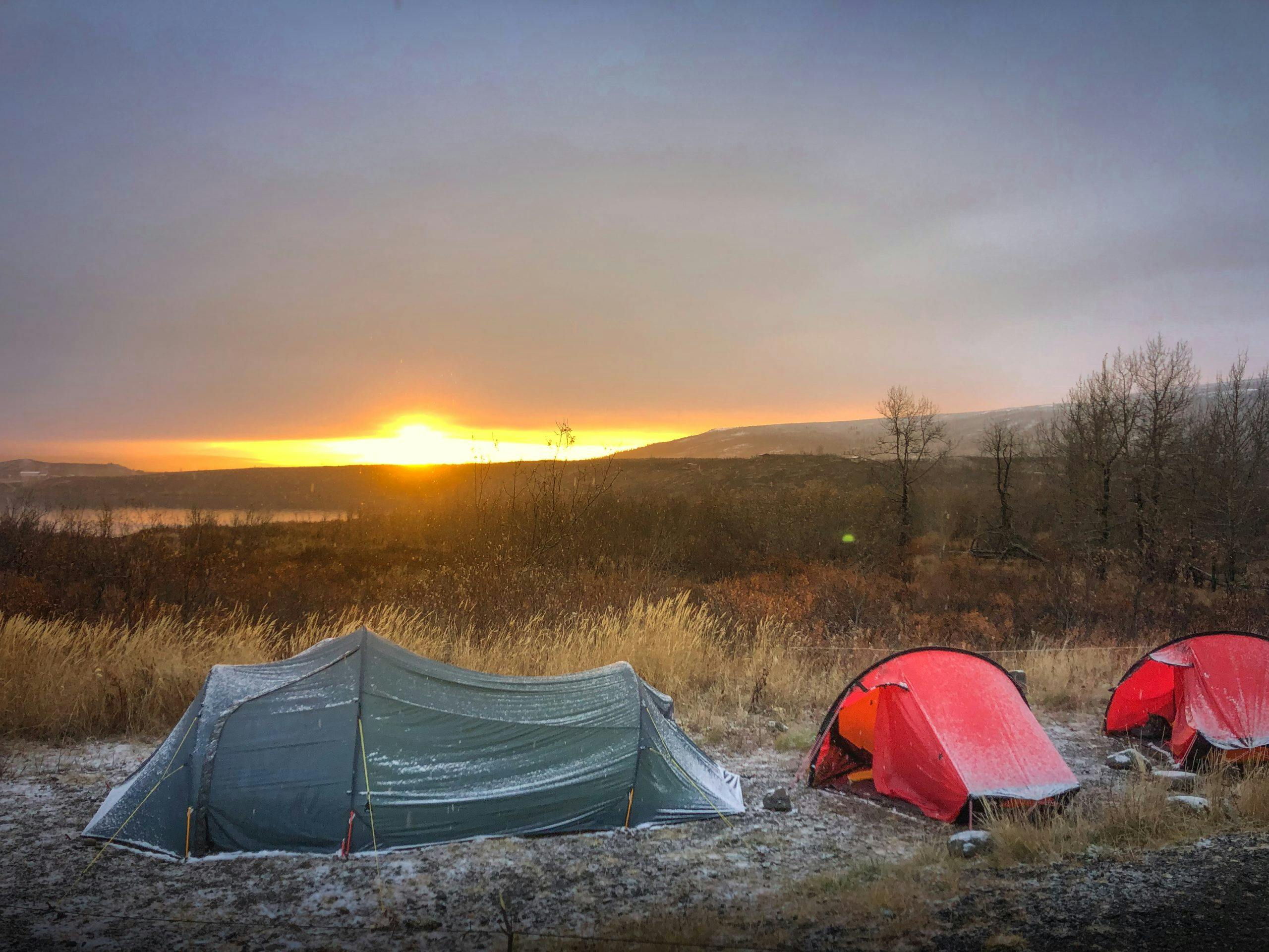 Bodil Dorothea Gilje på telttur i Alaska