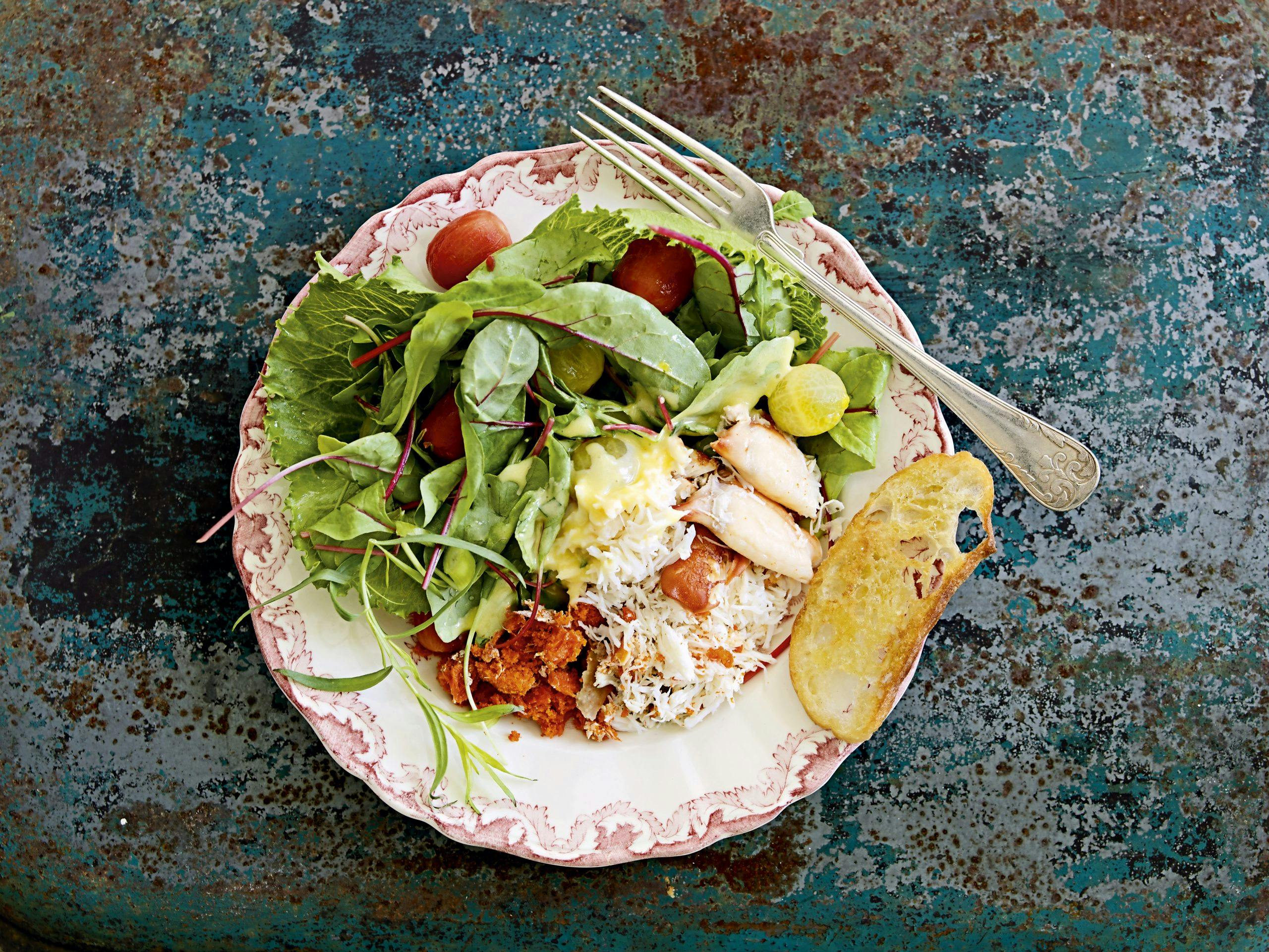 Krabbesalat med estragonmajones