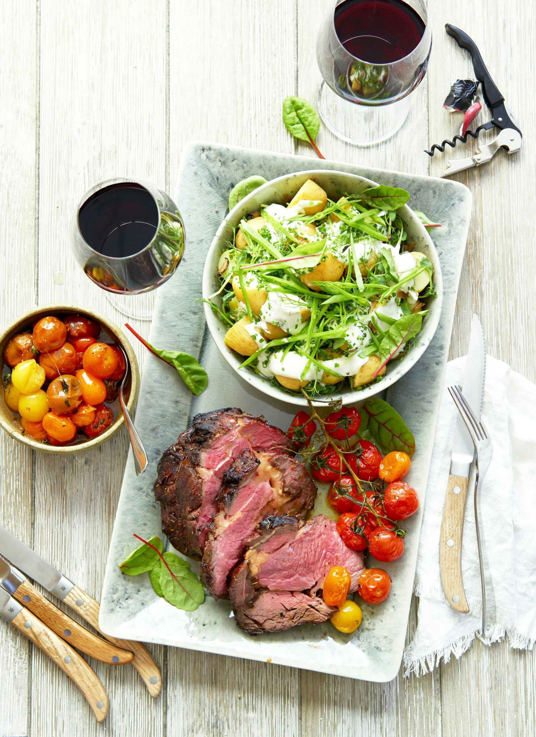 Saftig kjøtt: helgrillet entrecôte