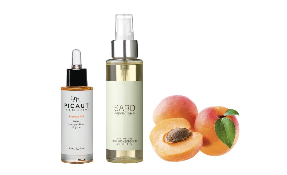 Aprikoskjerneoljer: aprikoskjerneoljer til ansiktet, ansiktsoljer til sensitiv hud