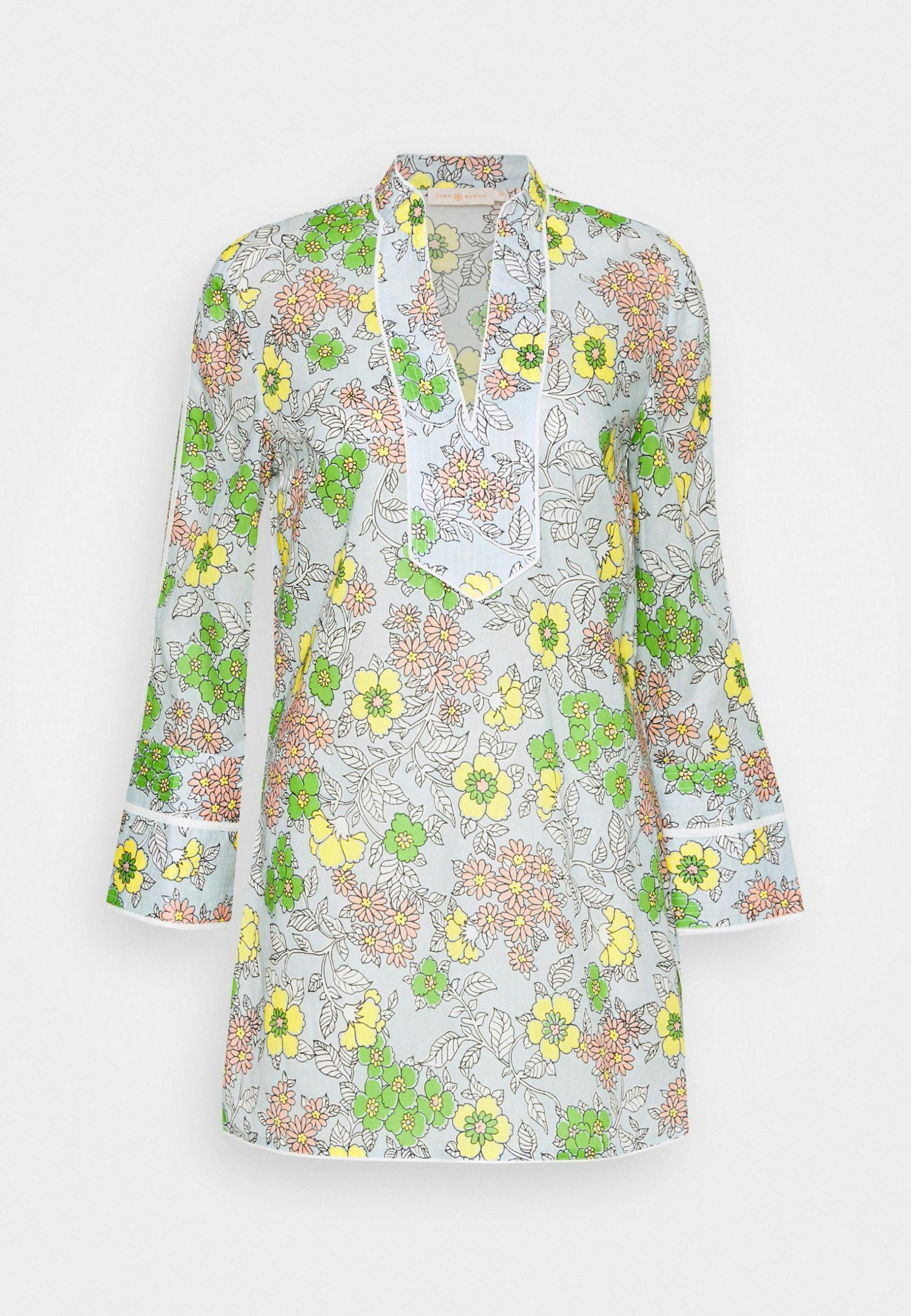 be15430458e64d389168164db87b644a Tunika Tory Burch blomster gul grønn