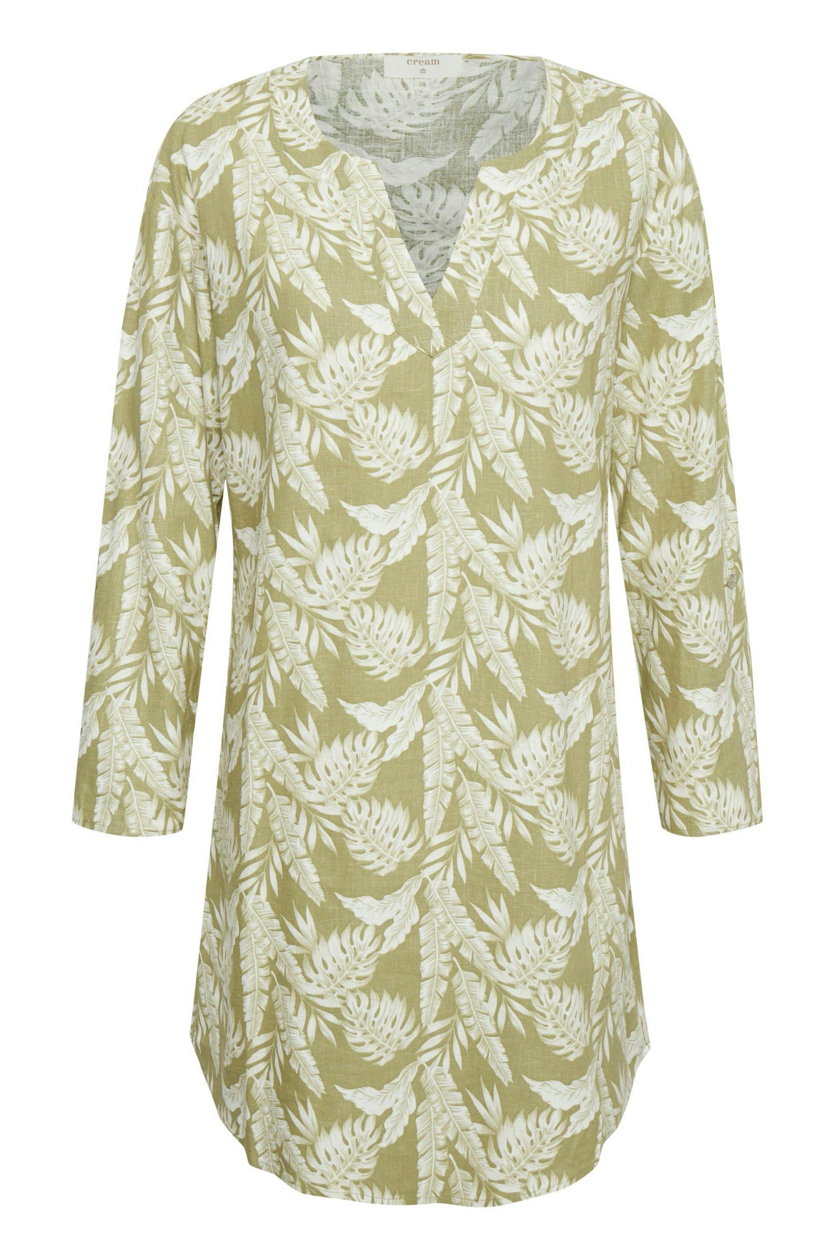 cedar green leaf tunika Tunika Cream grønn med mønster
