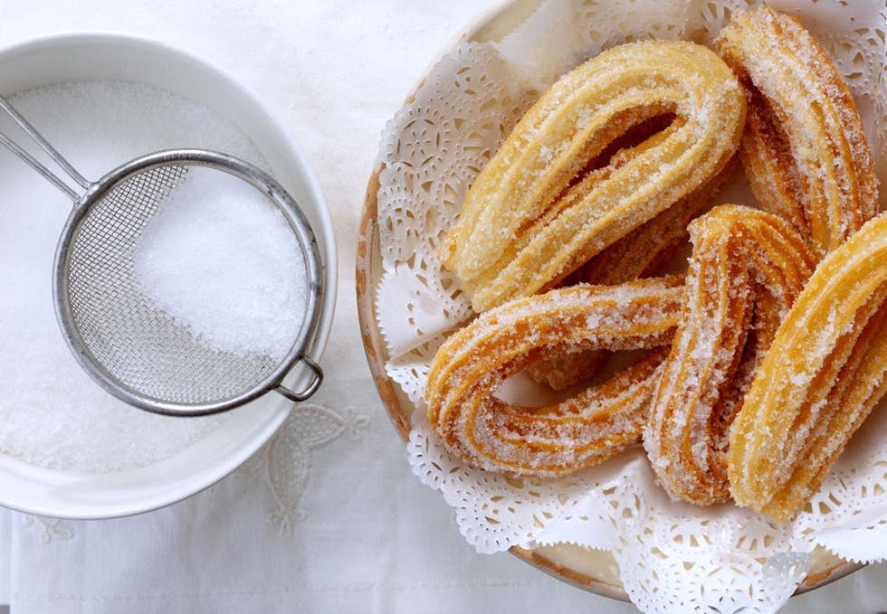Churros spania smultringer sukker sikt