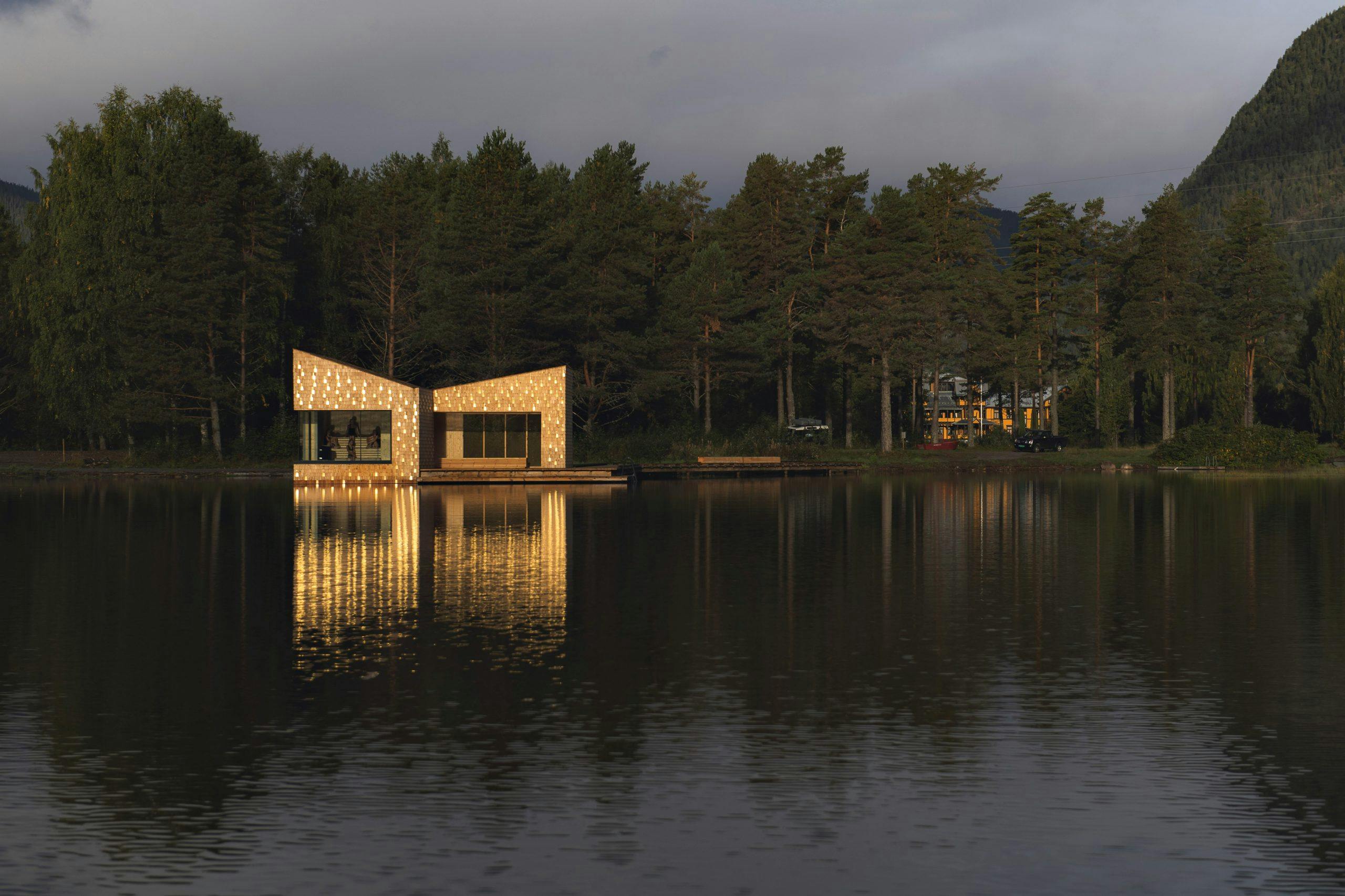 Badstue i Telemark vinteren