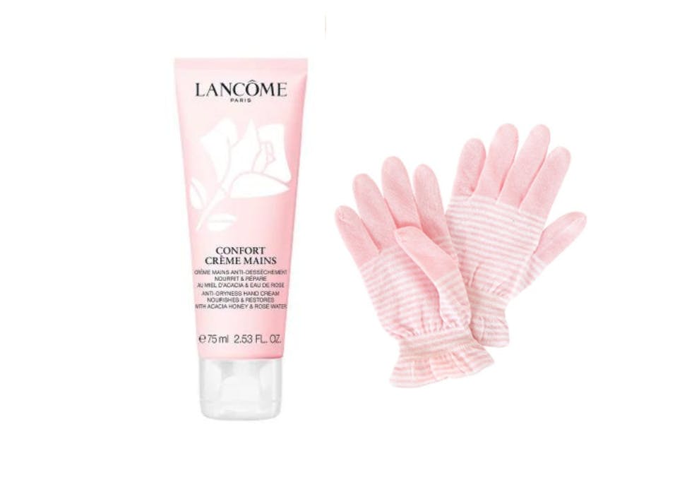 Comfort hand cream Lancome og Sensais keramiske Cellular Performance Treatment Gloves