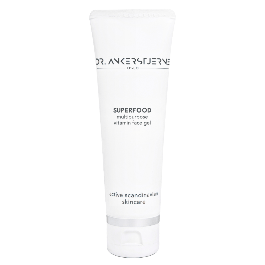 drankerstjerne superfood multipurpose vitamin face gel front Dr. Ankerstjerne, Superfood multipurpose vitamin face gel, 50 ml, 850 kr