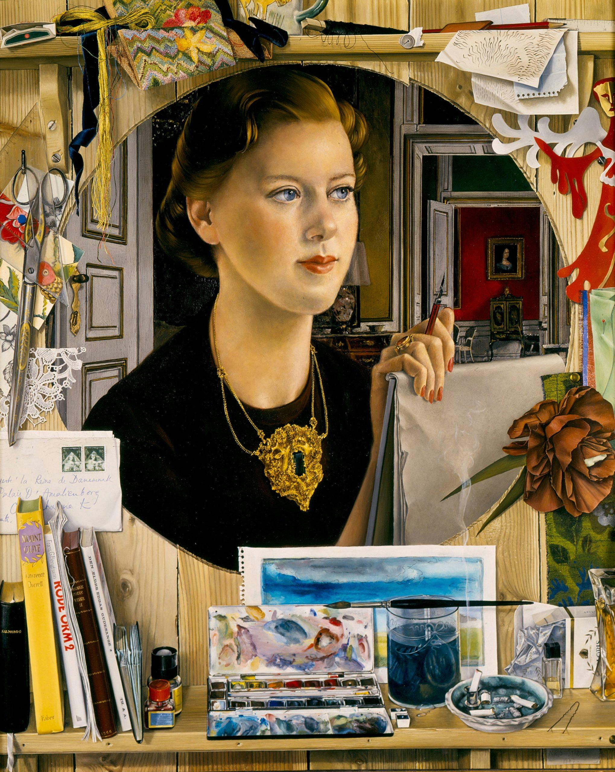 Dronning Margrethe II av Niels Strøbek 1977