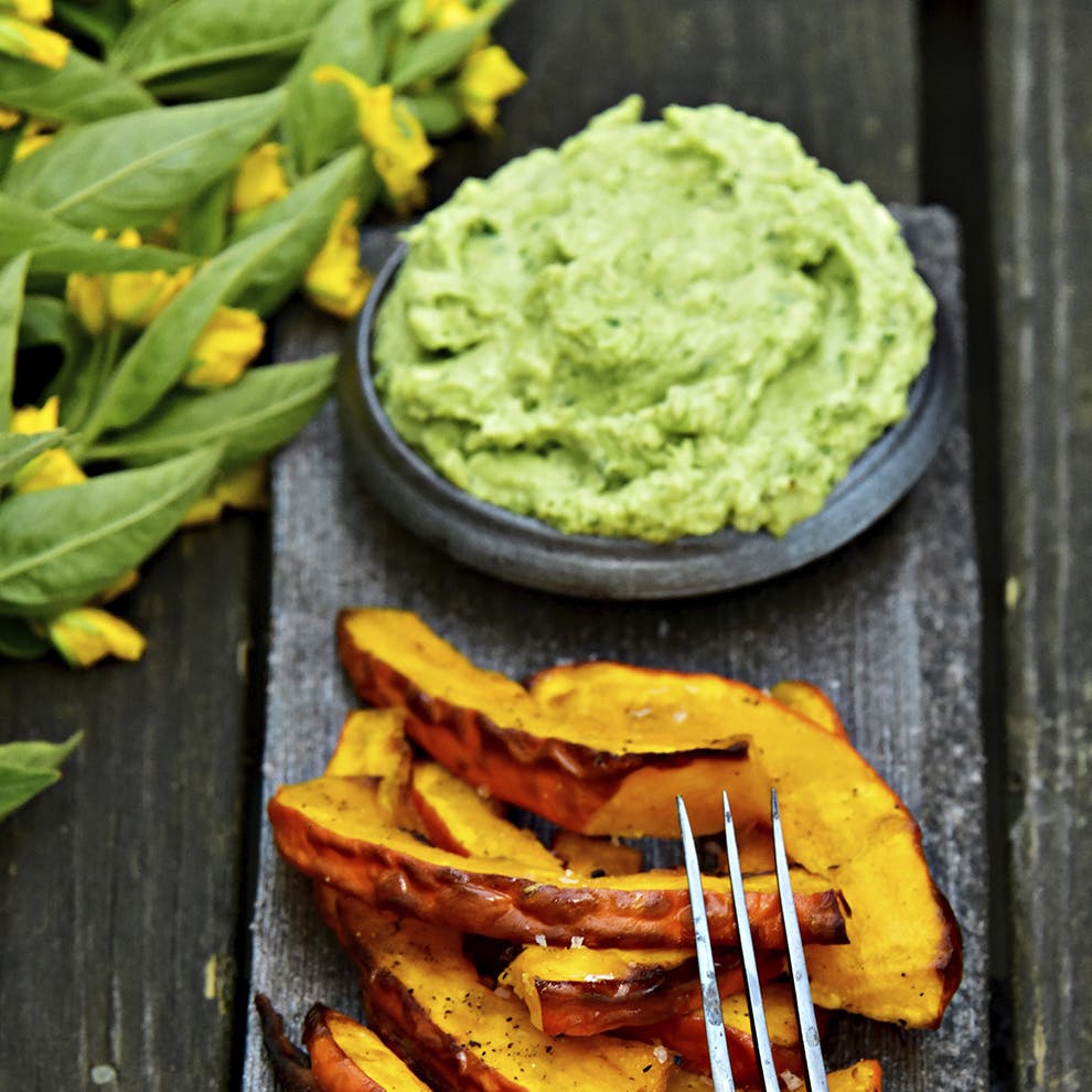 ertyujik Oppskrift på sunn Hokkaido-fries med frisk avokado og myntedipp den beste