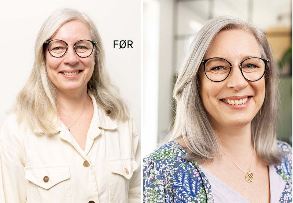 Lene Nissen (53) Fra langt hår til bob frisyre