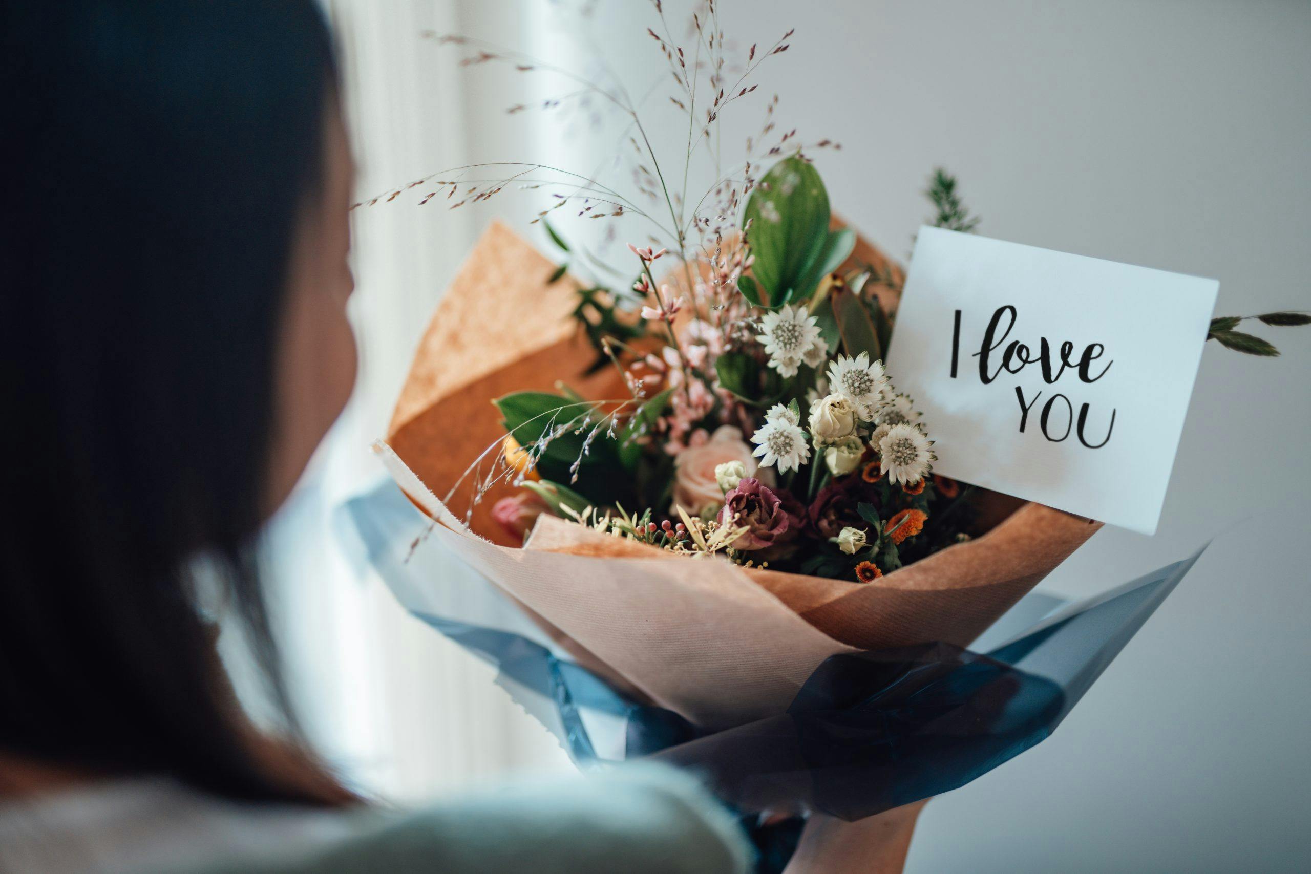 bukett blomster valentinsdagen