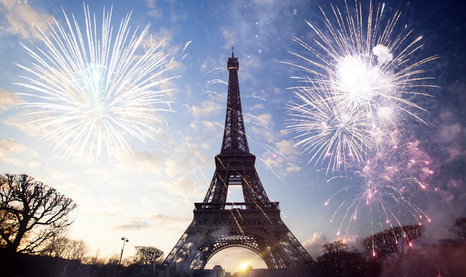 Paris nyttårsfeiring