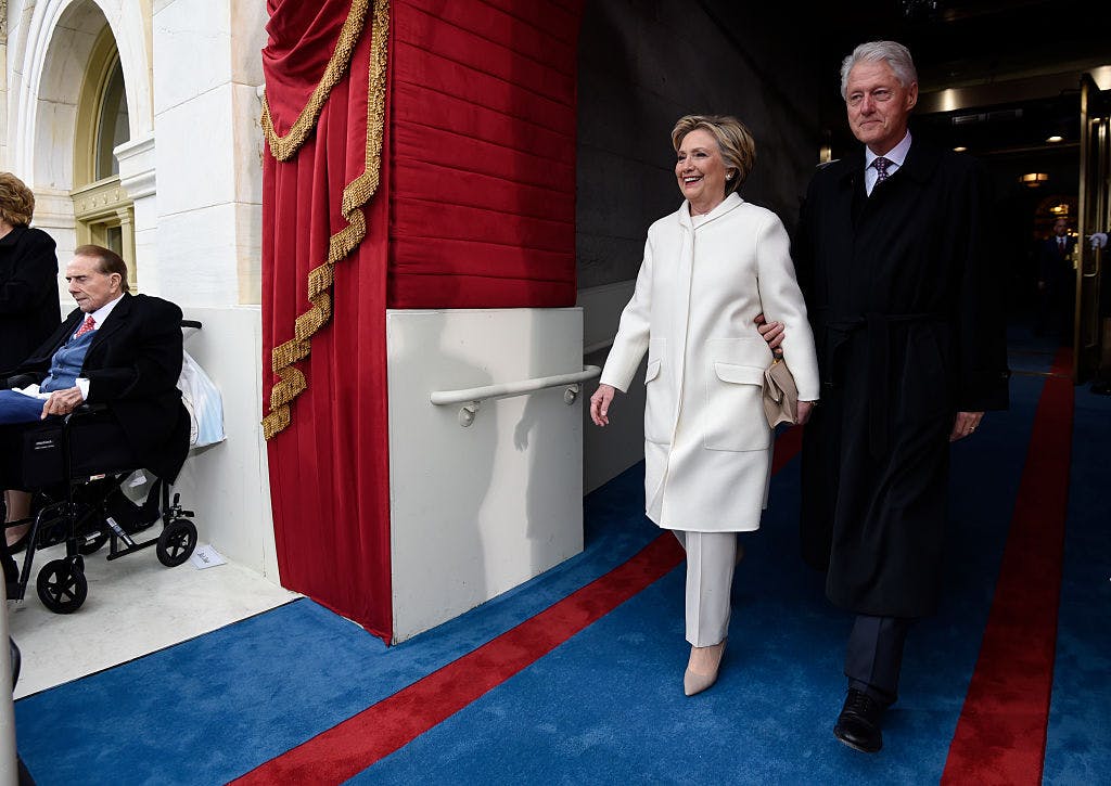 gettyimages 632189286 dPnN9GWSoDwBq Hilary Clinton hvit dress Bill Clinton Donald Trump innsettelsesseremoni