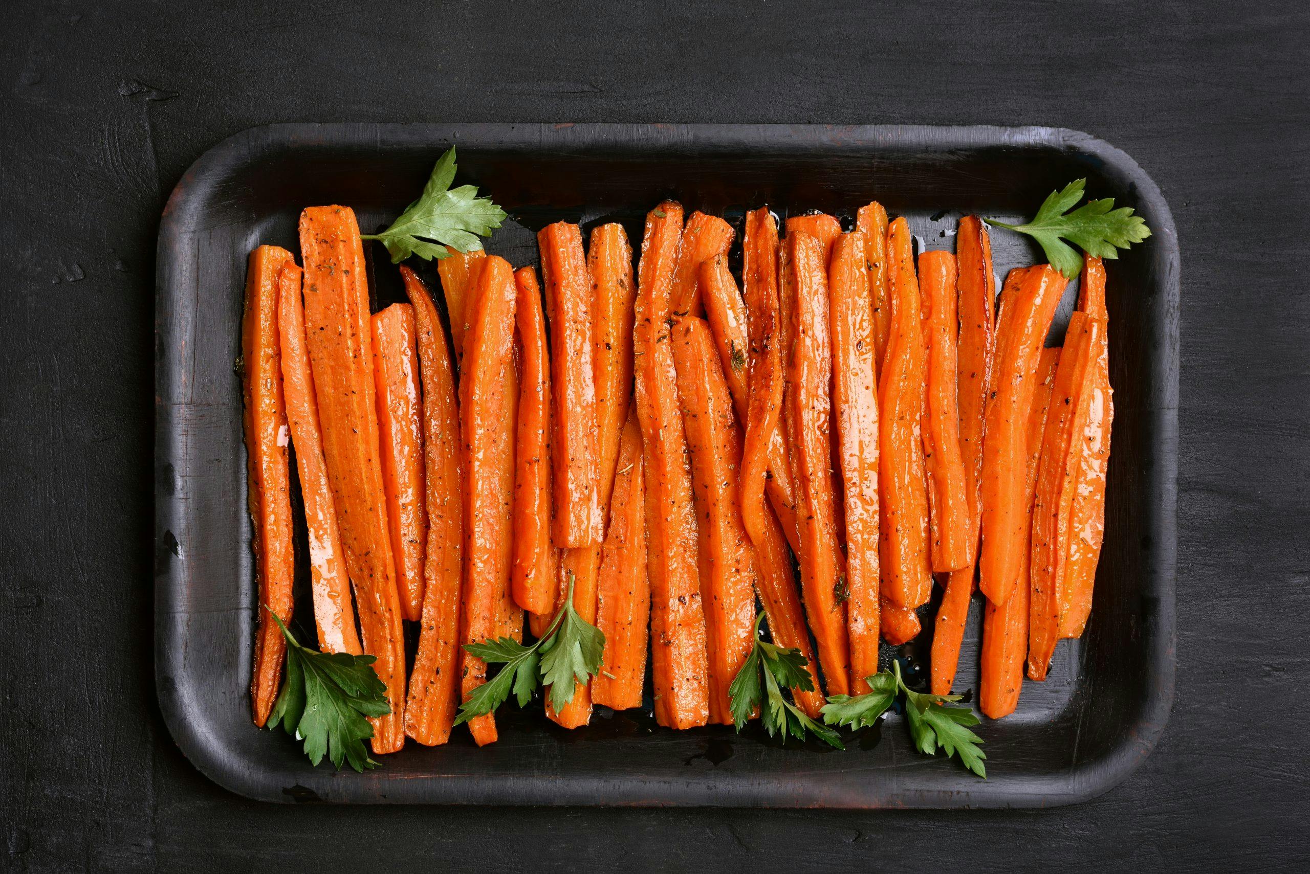 ovnsbakte gulrøtter, lavkarbo, sunn vegetarmat, tips vegetarianer