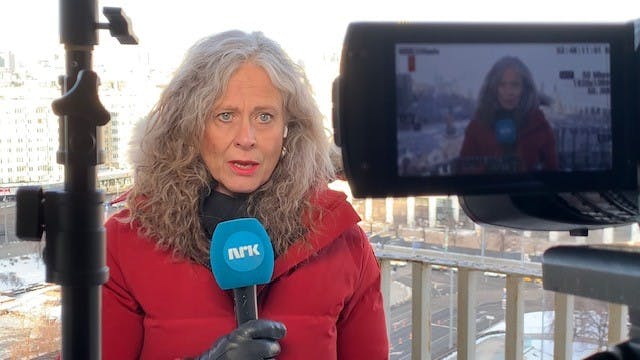 Gro Holm i nyhetssending