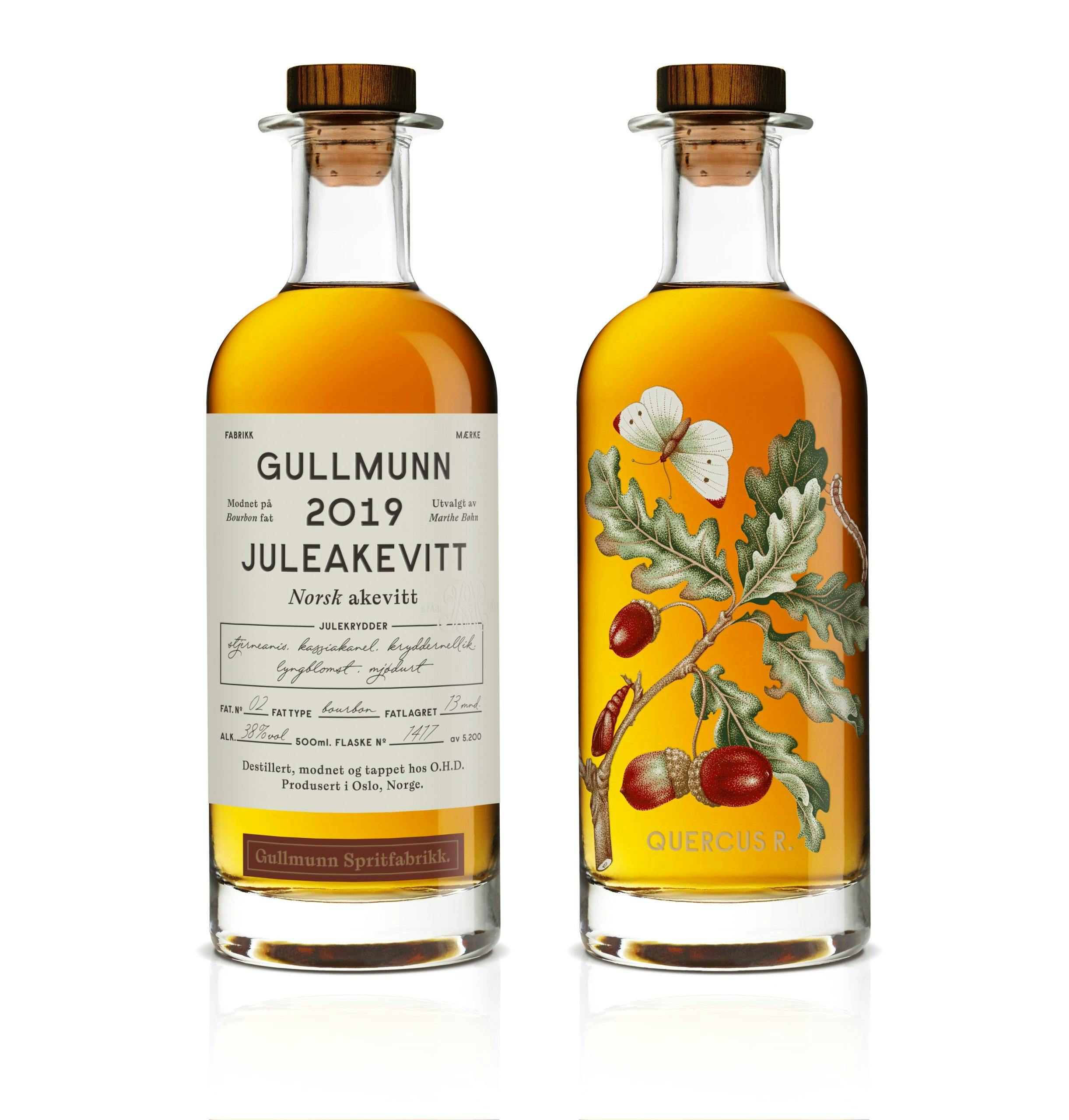 Gullmunn Juleakevitt 2019 er en akevitt med mindre alkohol enn det som er vanlig