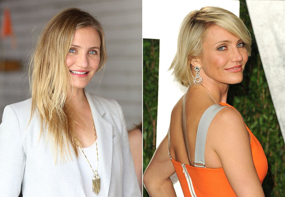 Skuespiller Cameron Diaz har hatt både langt og kort hår.