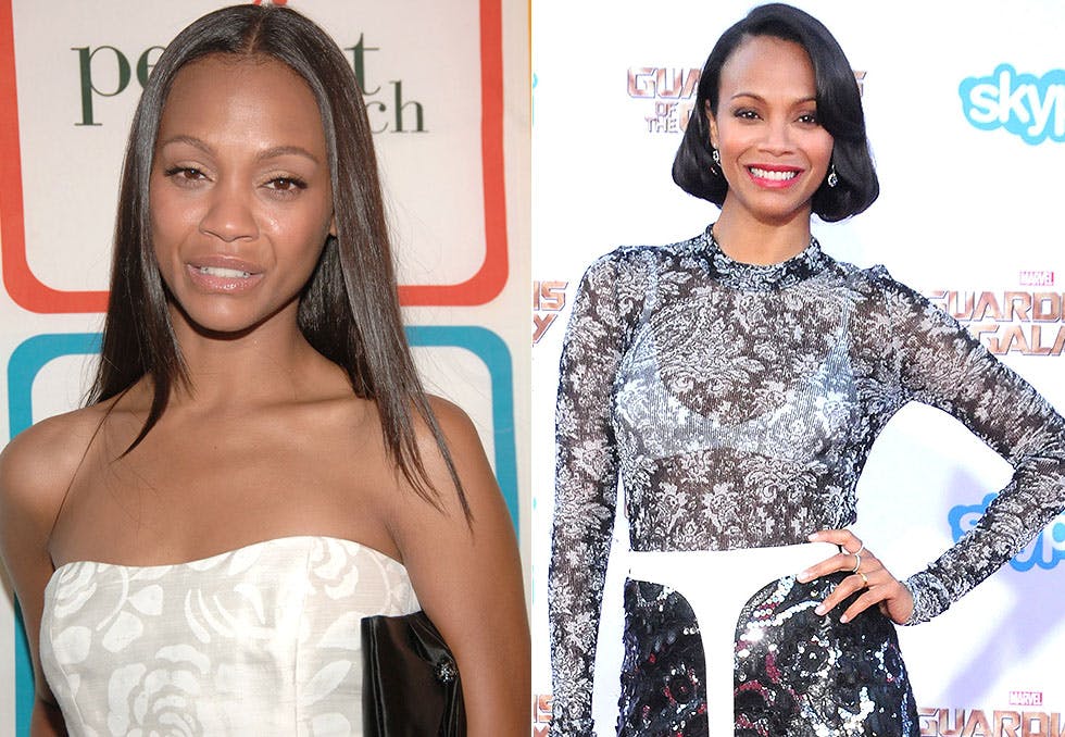 Skuespiller Zoe Saldana (38) har hatt både langt og kort hår.