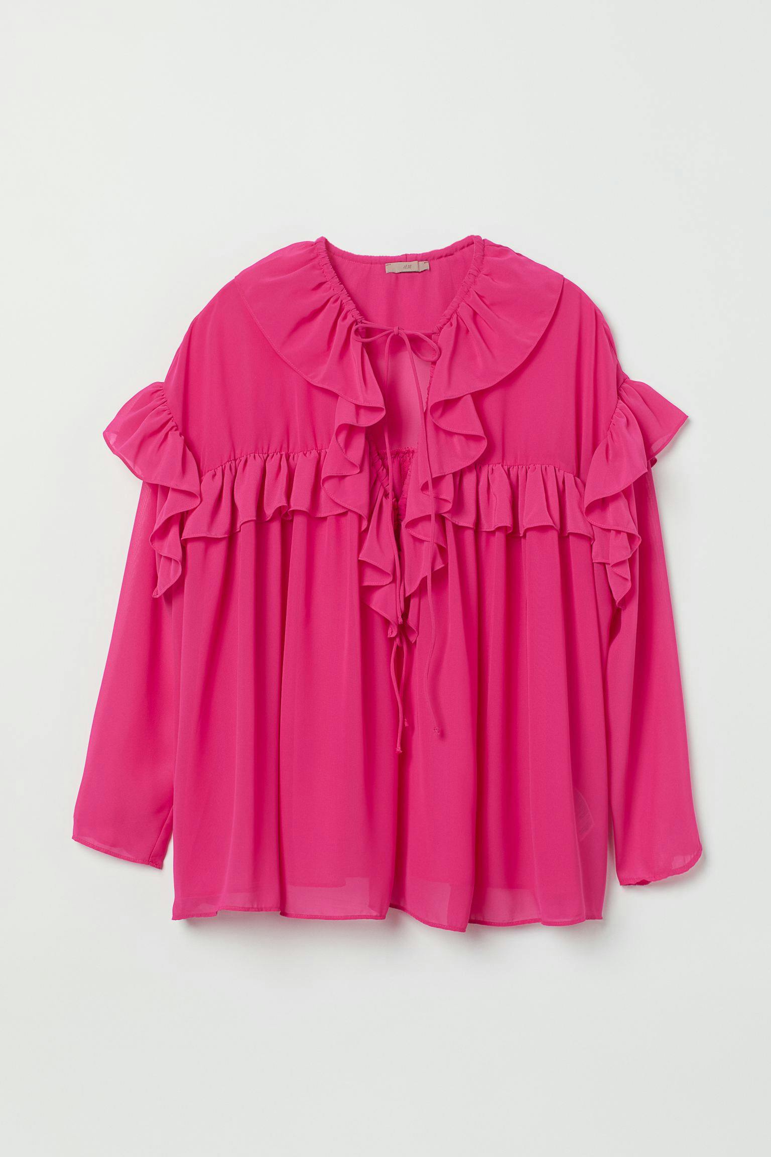 H&M rosa bluse stor størrelse