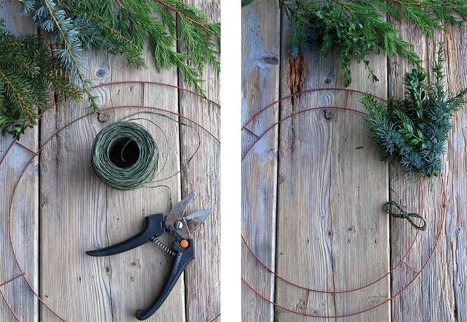 julekrans til døren, diy