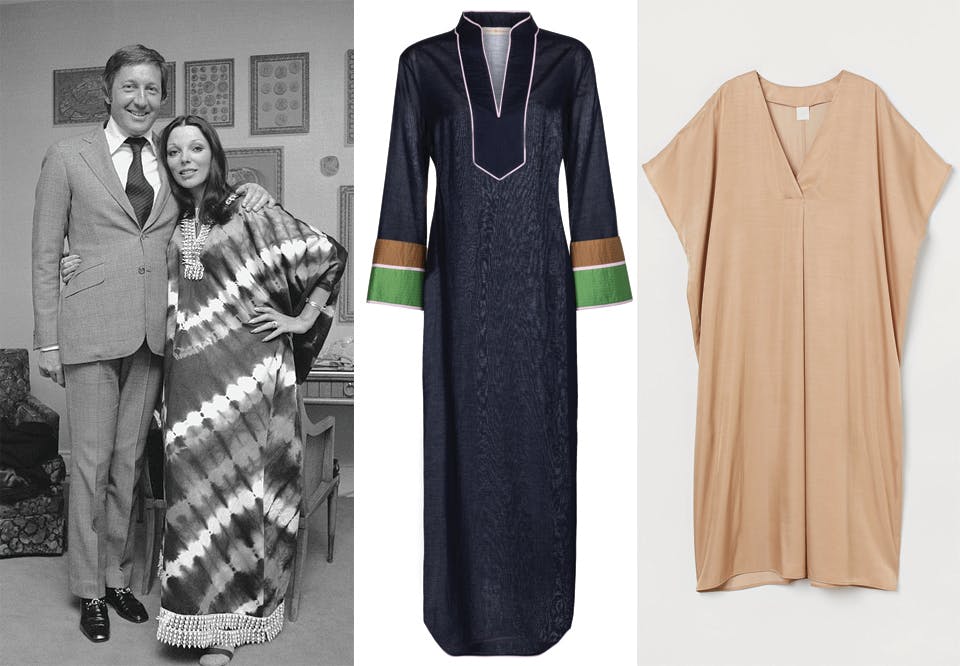 Skuespiller Joan Collins Dynastiet kaftan ektemann Ron Kass kaftan Tory Burch H&M