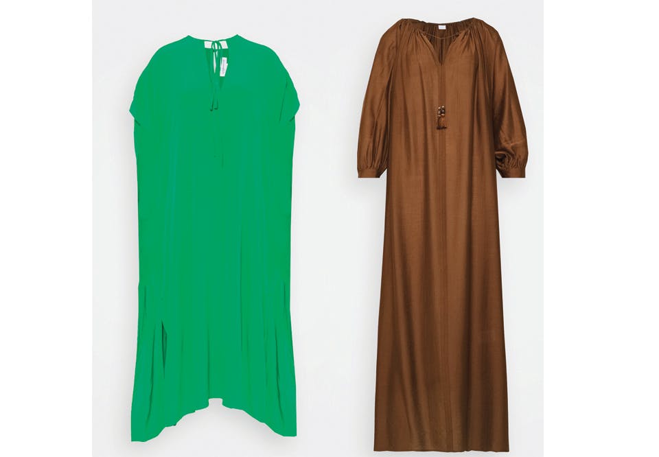 kaftan 1 Victoria Beckham Max Mara Leisure kaftan grønn brun