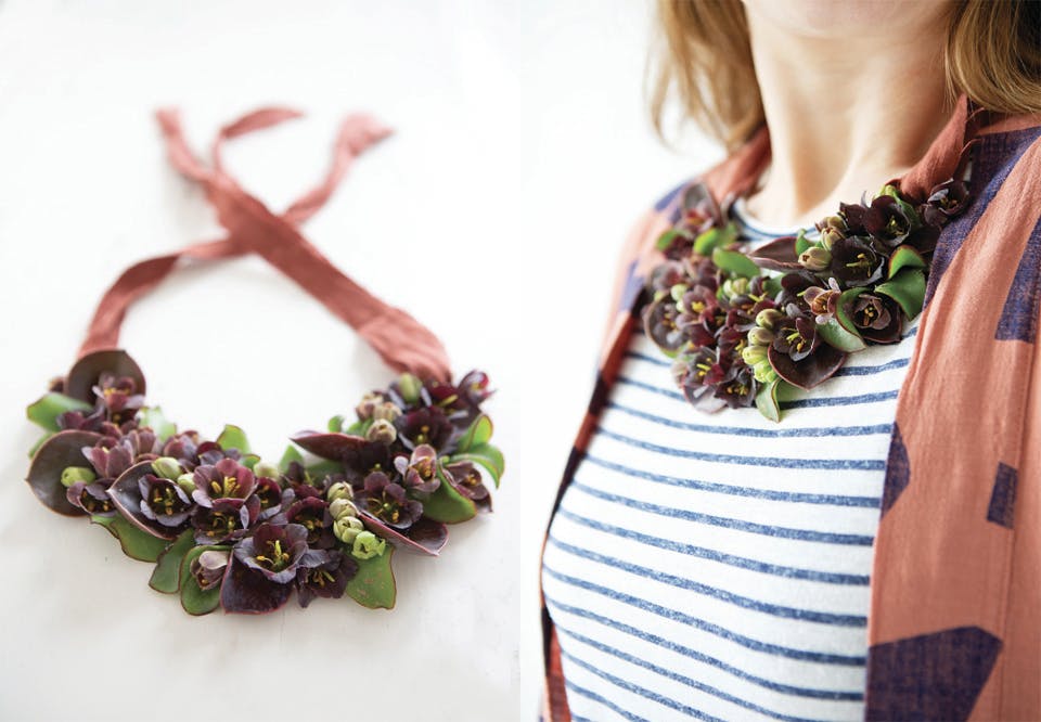 Blomstersmykke smykke laget av blomster