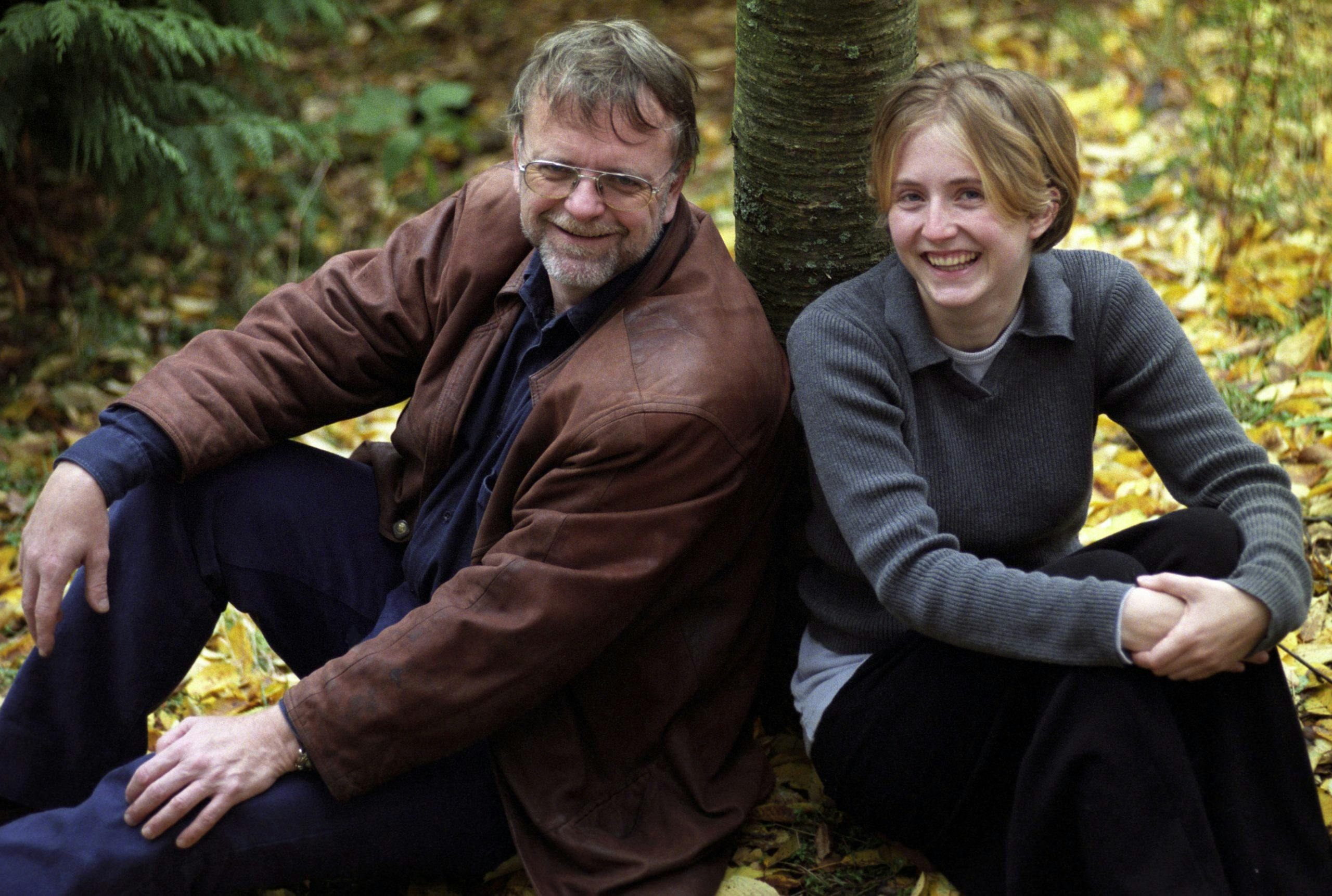 klaus og datterw2uyy Hilde Hagerup med pappa Klaus