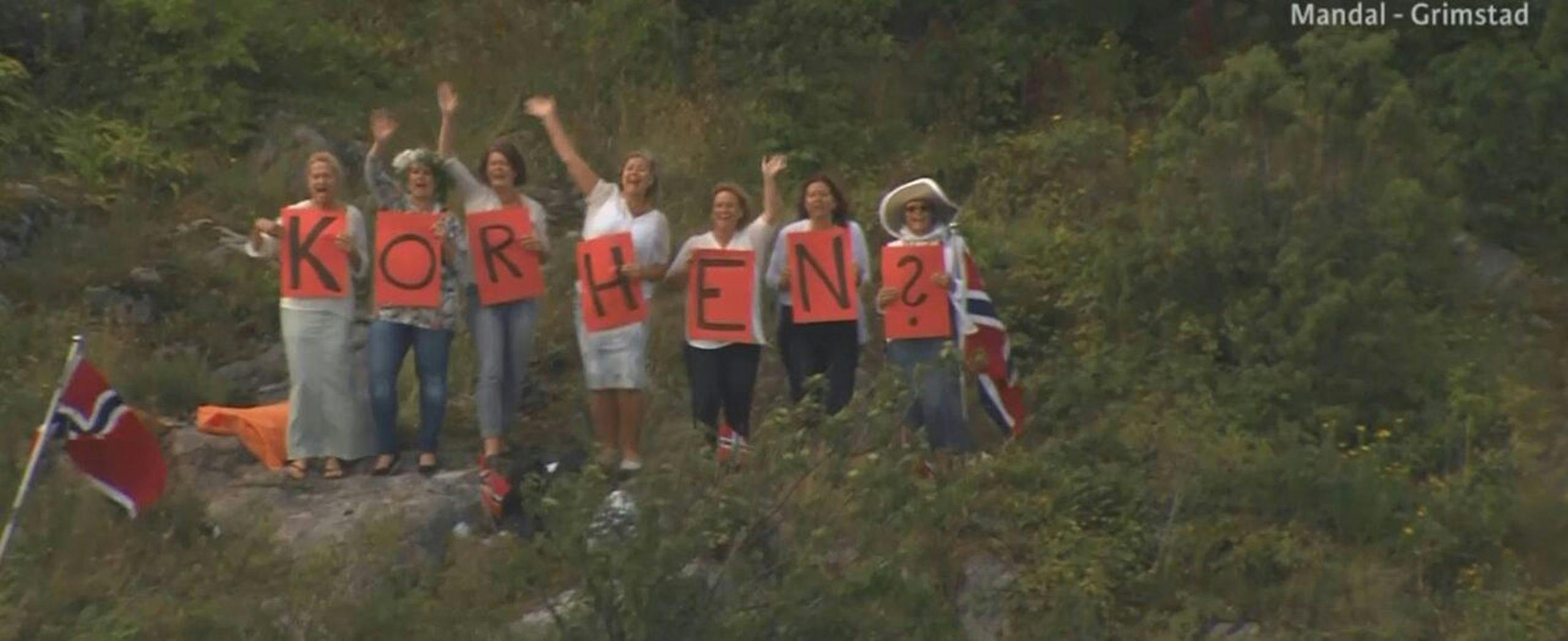 korhen stiller opp naar nrk kommer slik at de kan komme paa tv foto privat