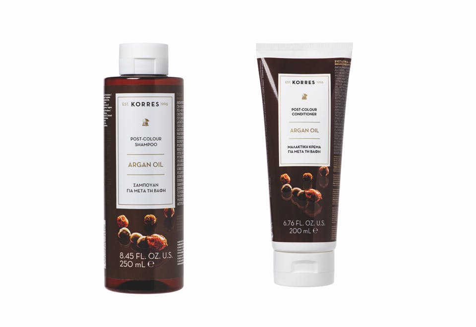 Korres Argan Oil Colorant Shampoo Korres Argan Oil Colorant Conditioner 